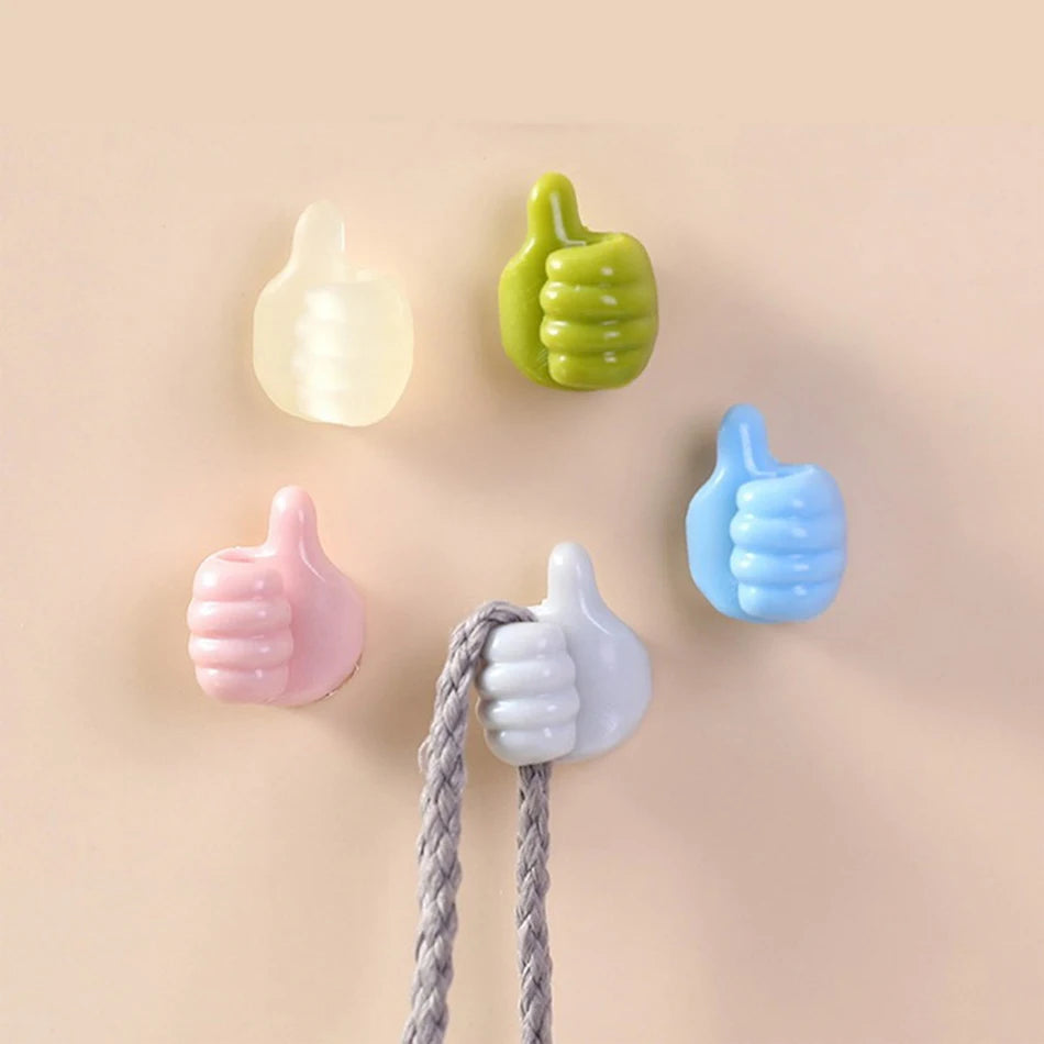 Silicone Thumb Wall Hook Cable Clip