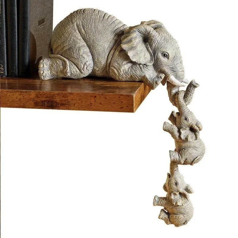 Cute Lucky Elephant Figurines Set