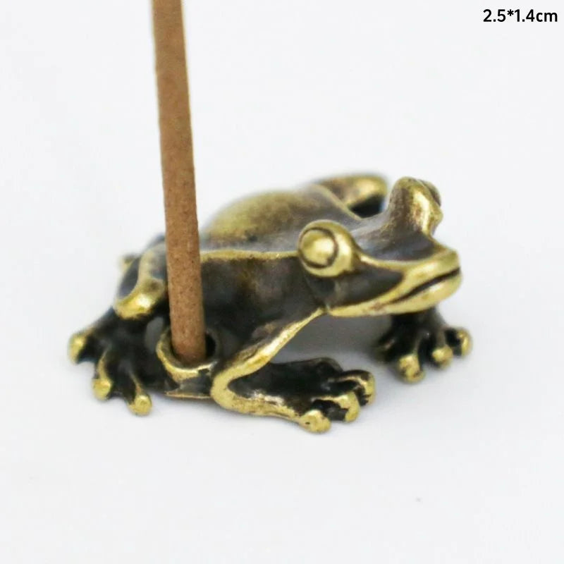 Zen Frog Incense Burner Decor