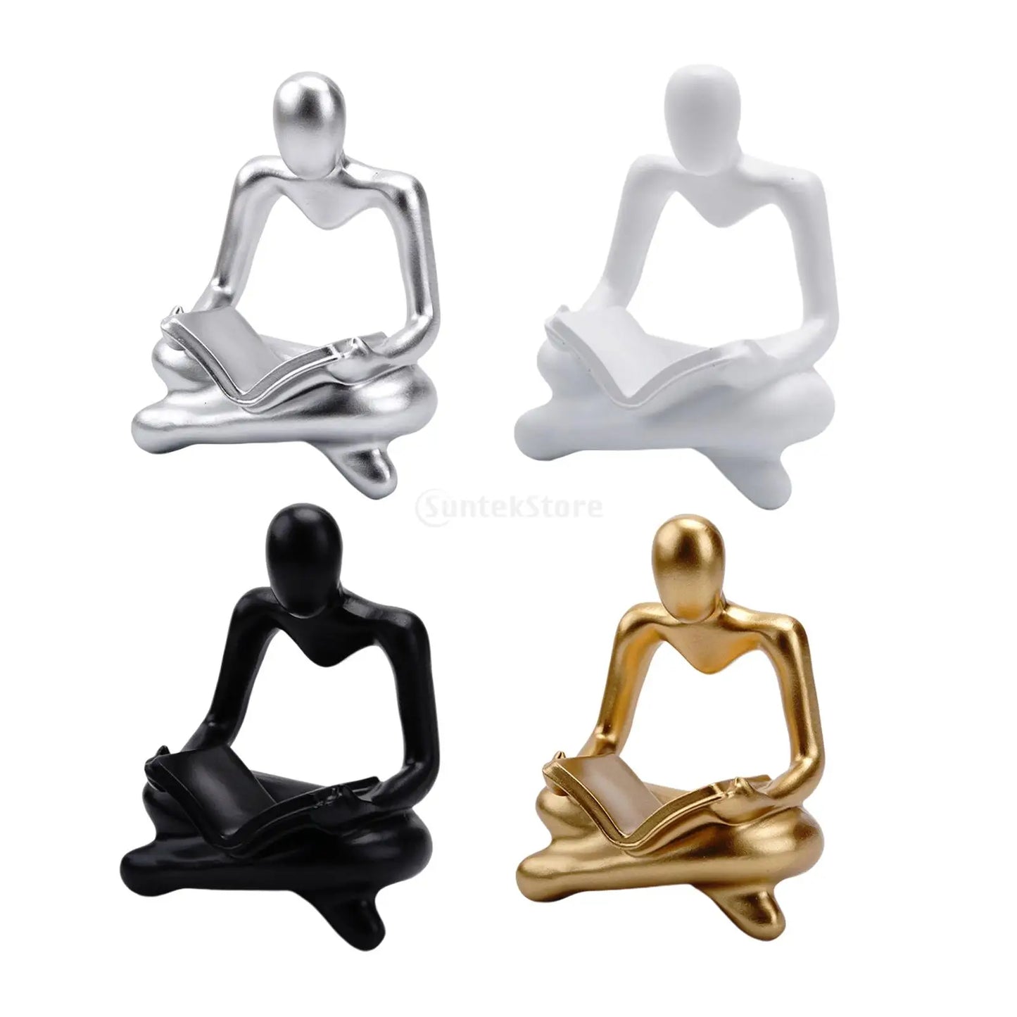 Abstract Thinker Resin Sculpture