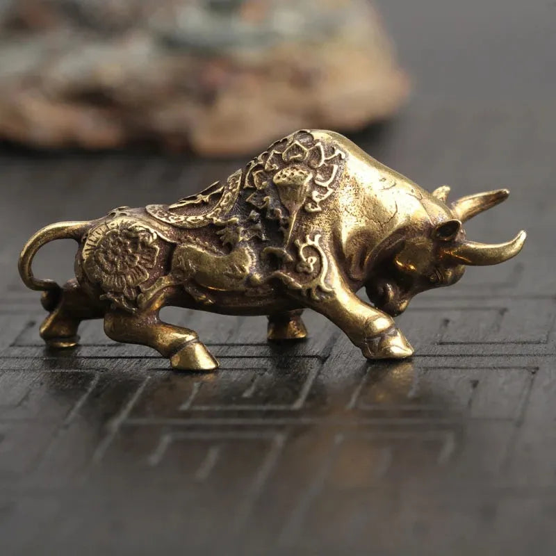 Elevate your decor with our Brass Lucky Bullfighting Statue, a symbol of wealth and prosperity. This intricate brass figurine is perfect for home or office.