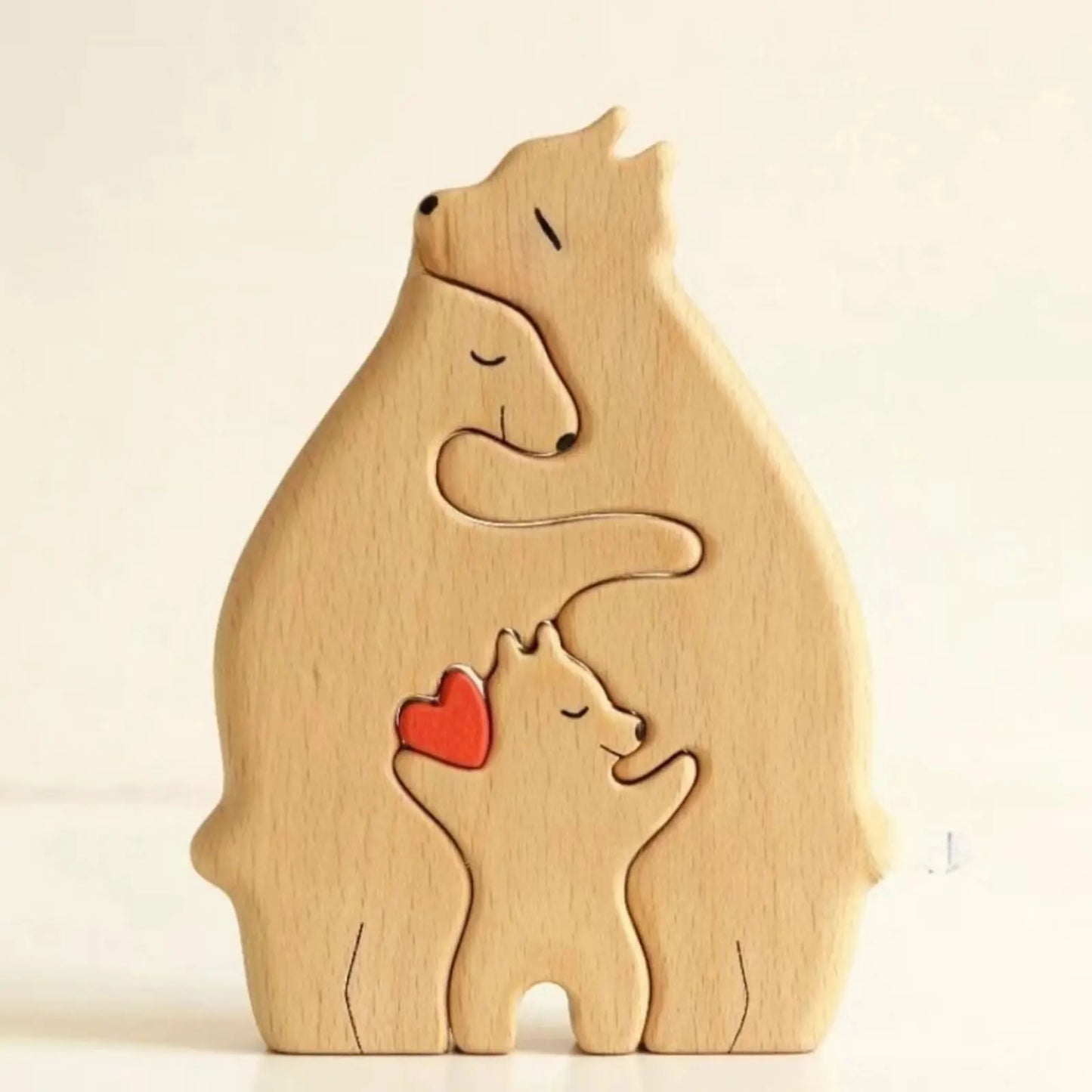 Cute Wooden Bear Family Puzzle for Home Decor and Gifts