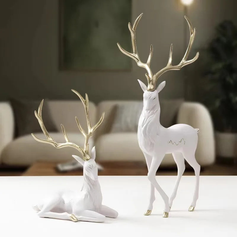 High-End Luxury Resin Reindeer Statue