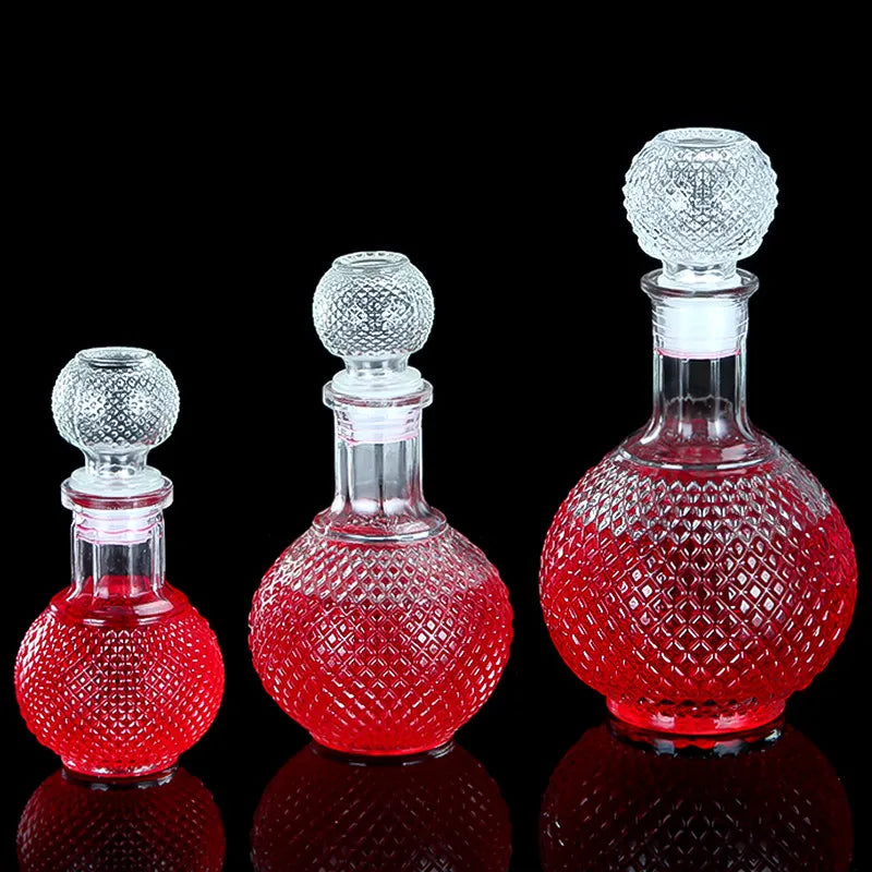 Home Bar Round Shape Crystal Whiskey Decanter