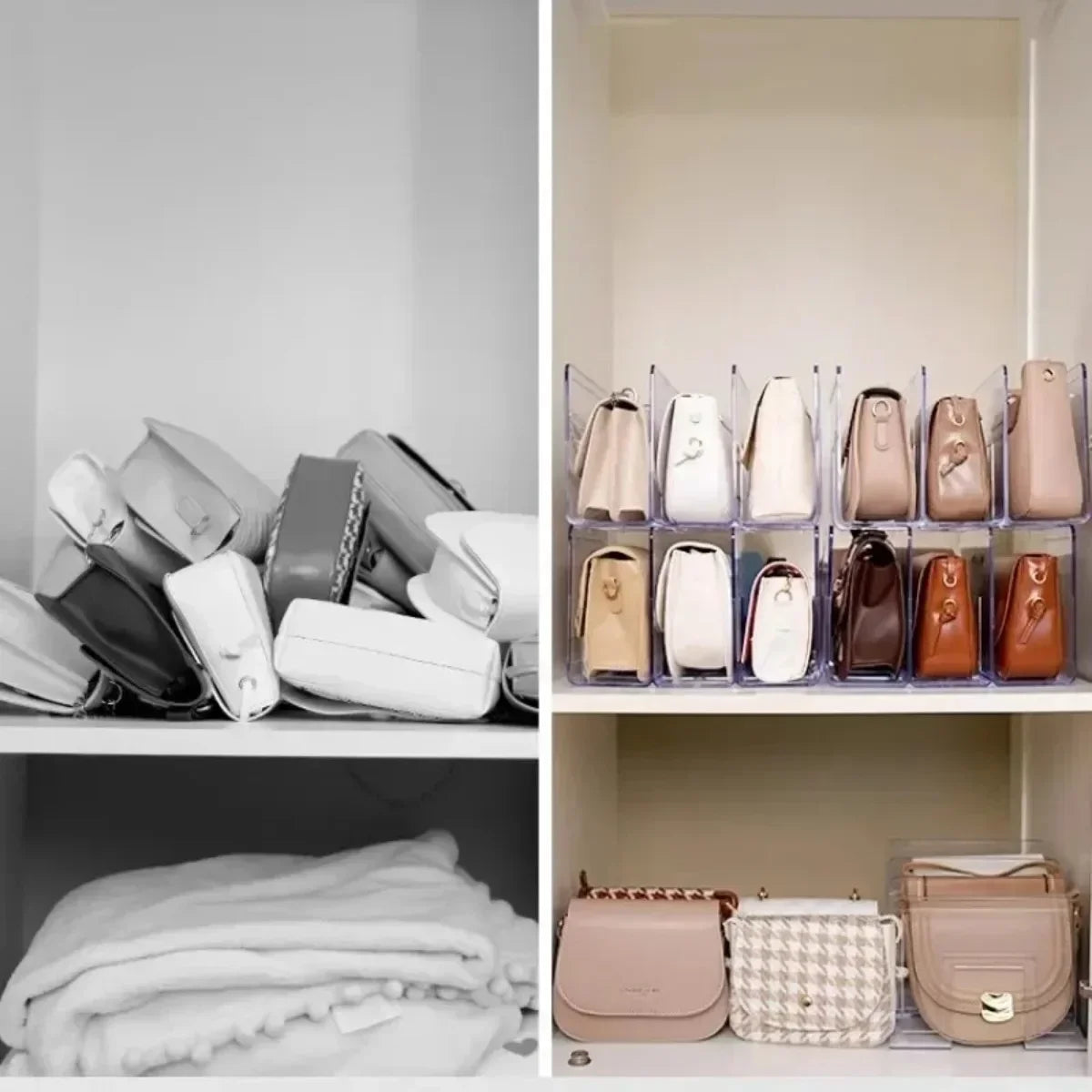 Handbag Storage Box Divider Shelf