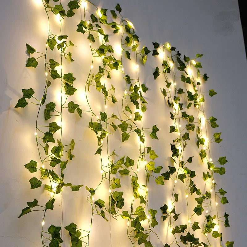 Illuminate your space with Flower Green Leaf String Lights. Battery-powered and perfect for any decor, these fairy lights add a whimsical touch to Christmas trees, weddings, and more.