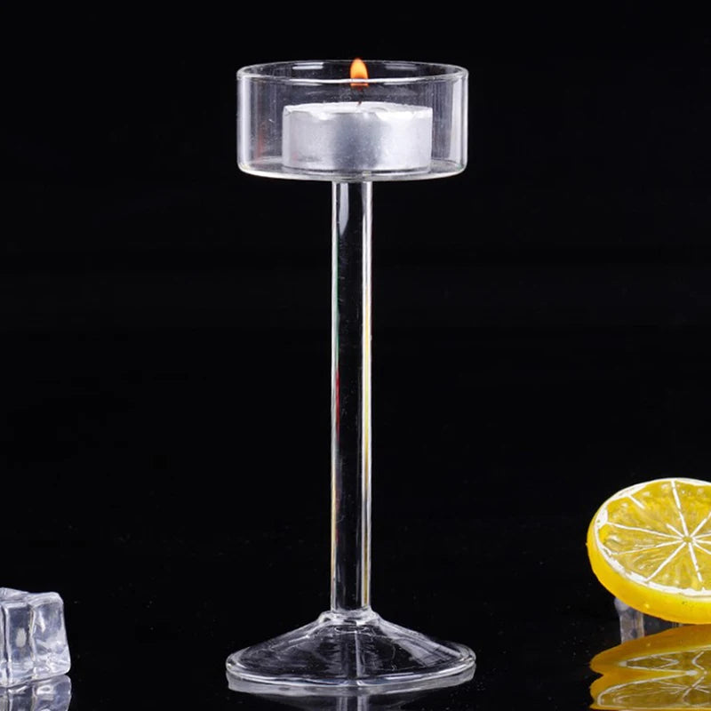 Stemmed Crystal Tealight Candle Holder