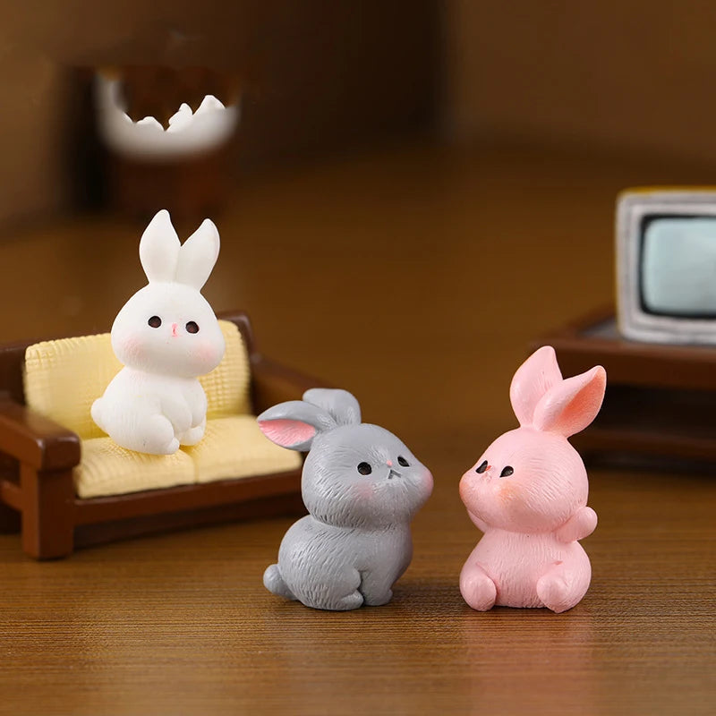 Cute Rabbit Miniature Figurine