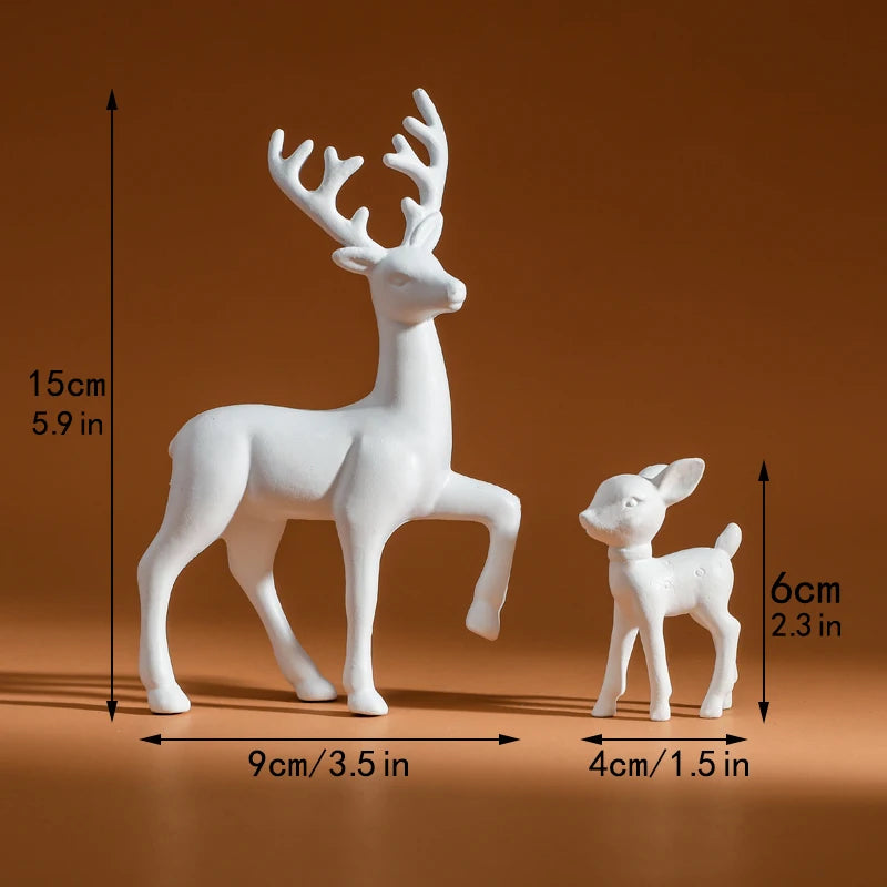 Deer and Fawn Figurines