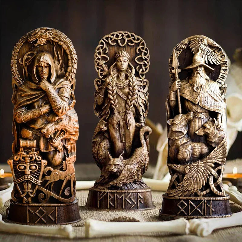 Nordic Gods Pantheon Scandinavian Sculpture Office Decoration