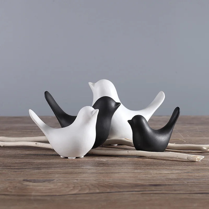 Nordic Ceramic Bird Figurine