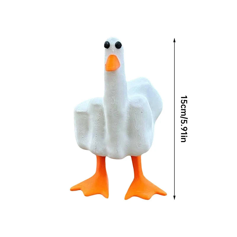 Cheeky Duck Middle Finger Statue