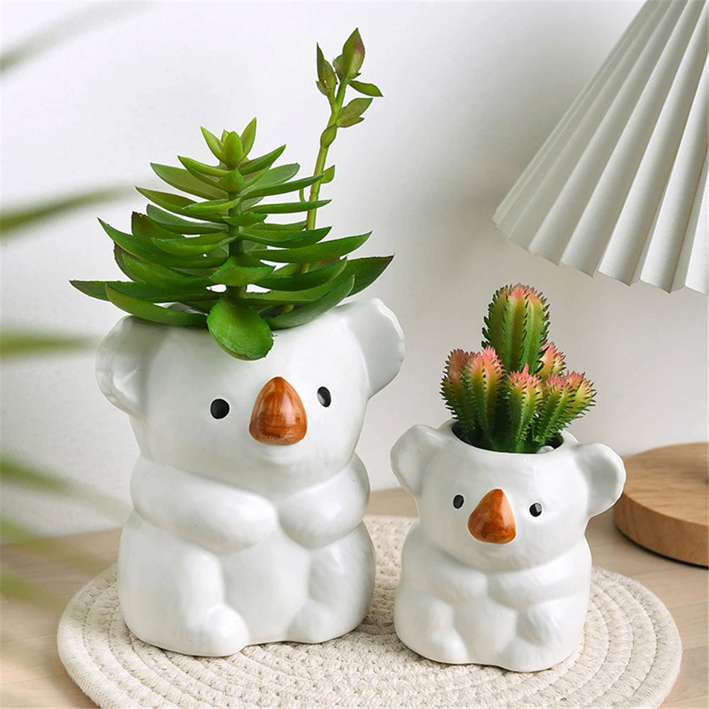 Cute Koala Ceramic Flower Pot