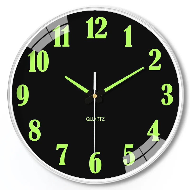 Luminous Silent Wall Clock