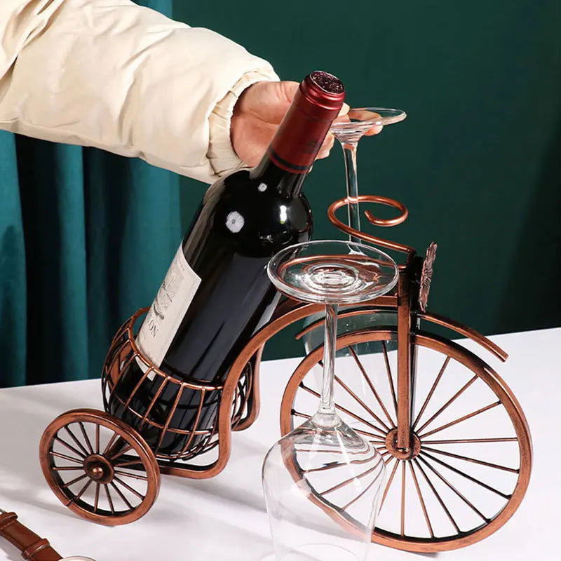 Retro Carriage Bike Wine Rack