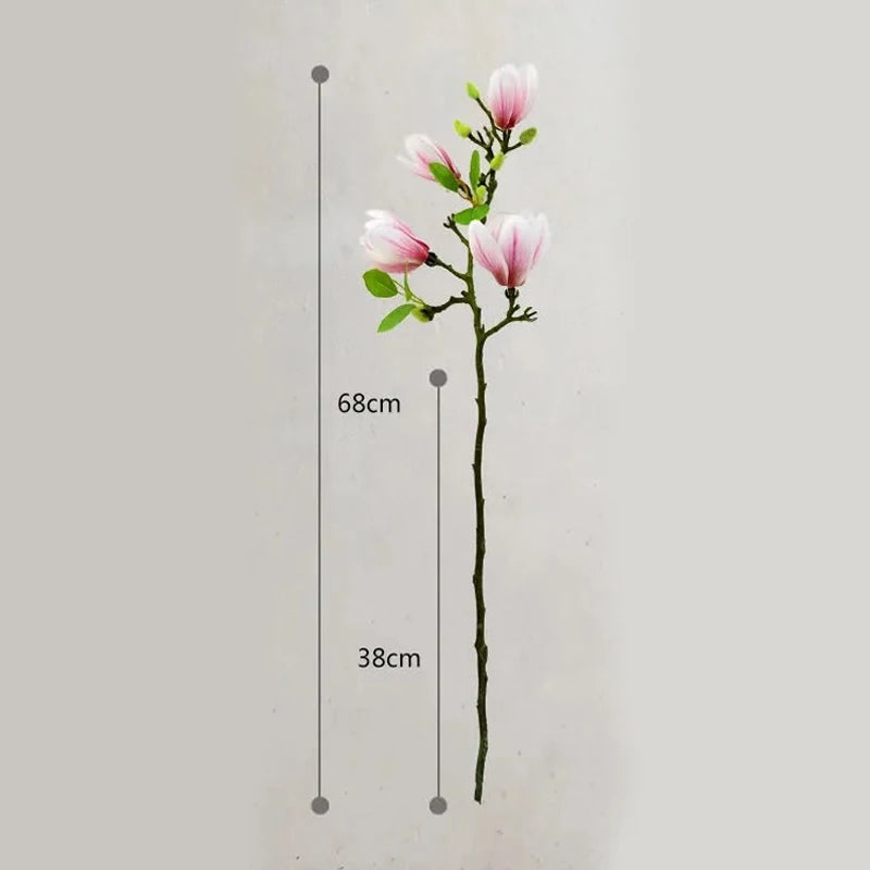 Artificial Silk Magnolia Branch Flowers