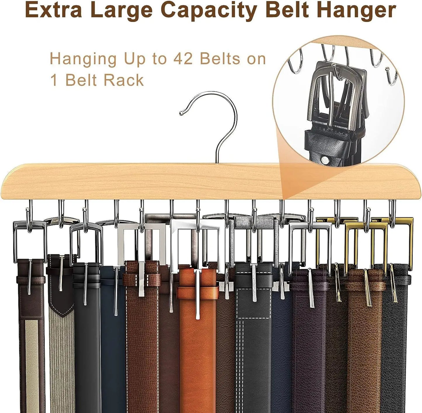 Wooden Belt Rack