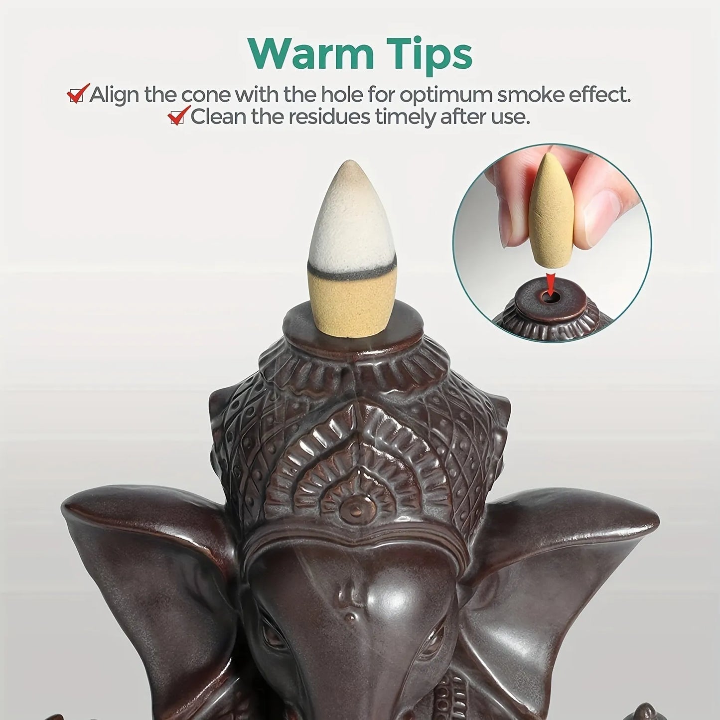 Ganesha Waterfall Incense Burner – The Living Plus