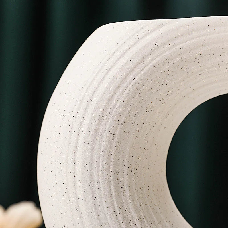 Circular Hollow Ceramic Vase