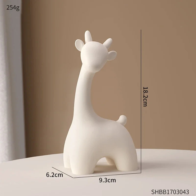 Charming Modern Resin Deer Figurine