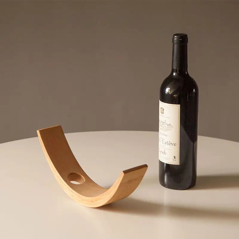 Modern Hanging Bamboo Wine Bottle Rack