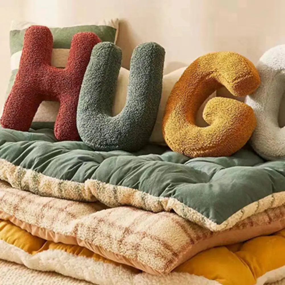 Cozy Alphabet letters pillow