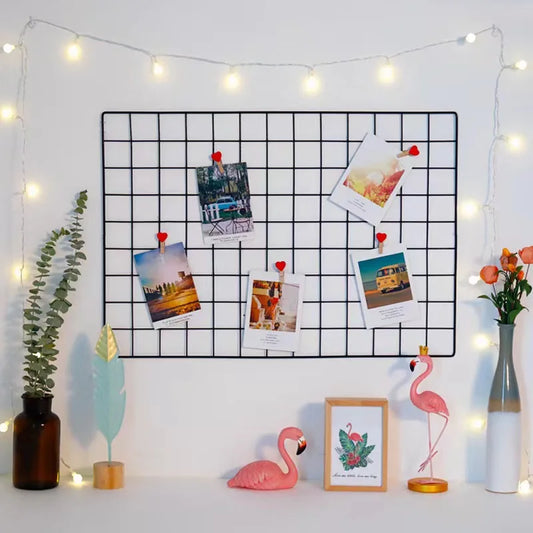 Transform your space with our DIY Iron Photo Frame & Postcards Grid Wall Decoration. Sturdy, versatile, and customizable for a personalized gallery of memories.