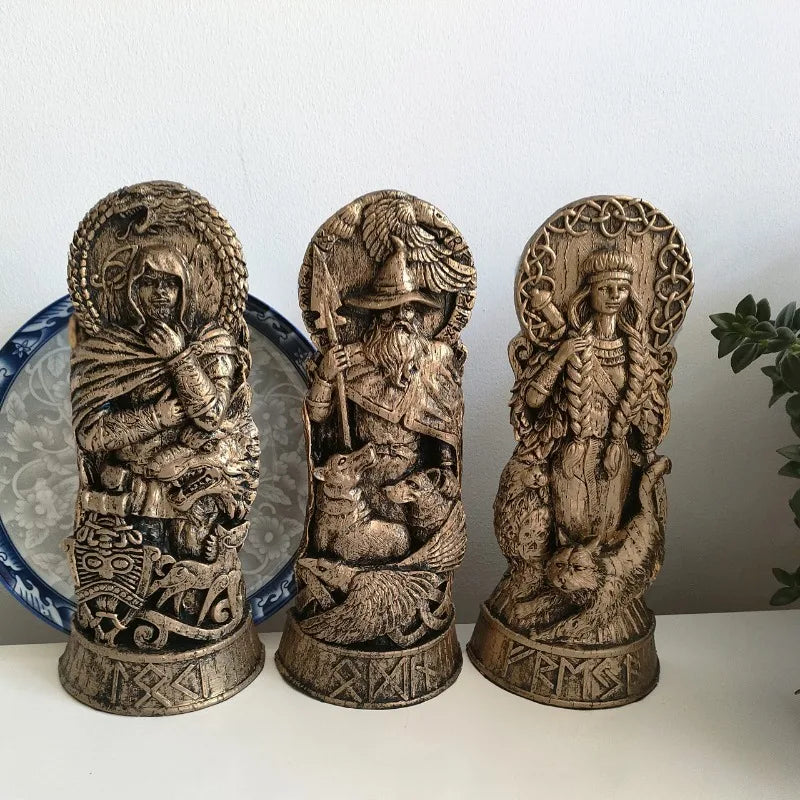 Nordic Gods Pantheon Scandinavian Sculpture Office Decoration