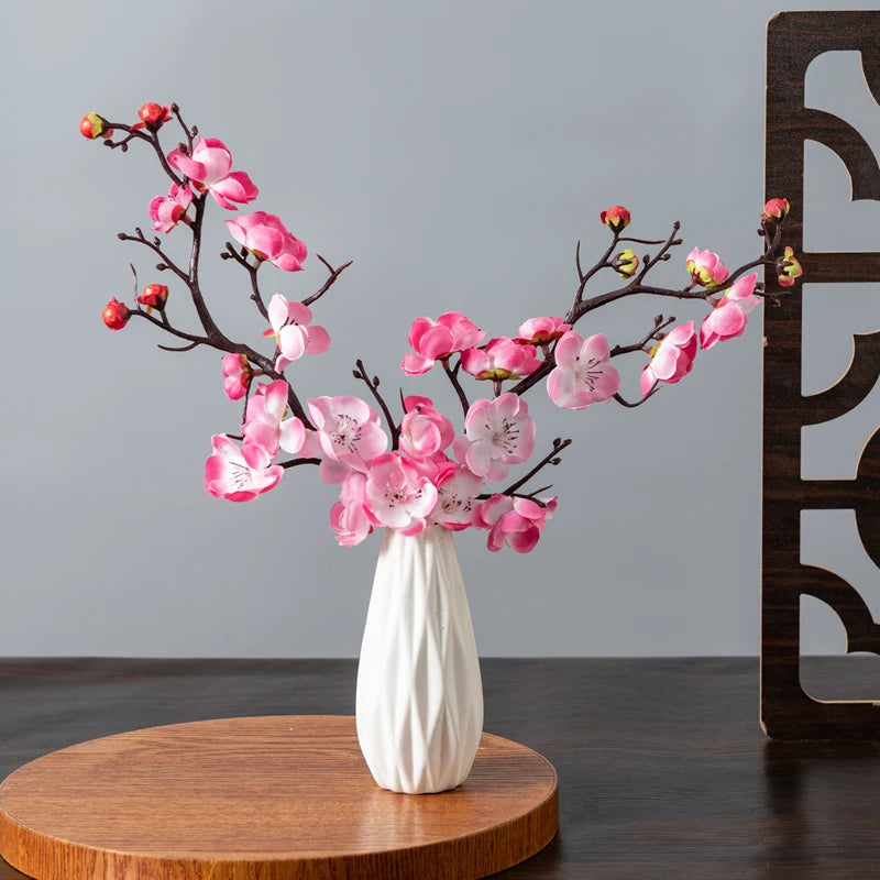 Artificial Silk Plum Blossom and Peach Branch Flowers