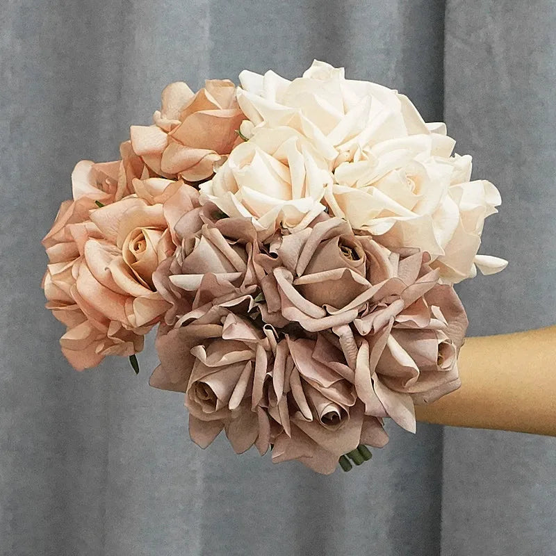 Real Touch Big Rose Bouquet- Artificial Flowers