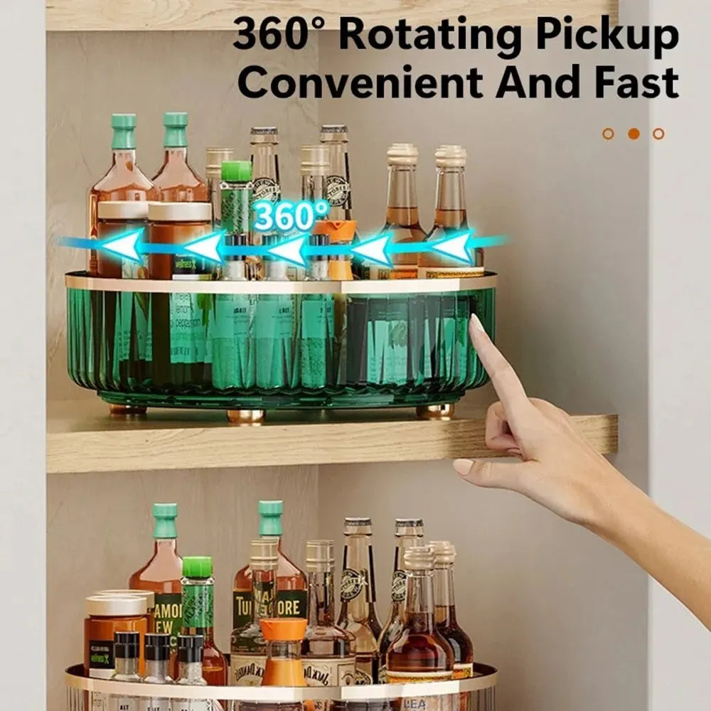 Rotating Kitchen Tray and Spice Rack