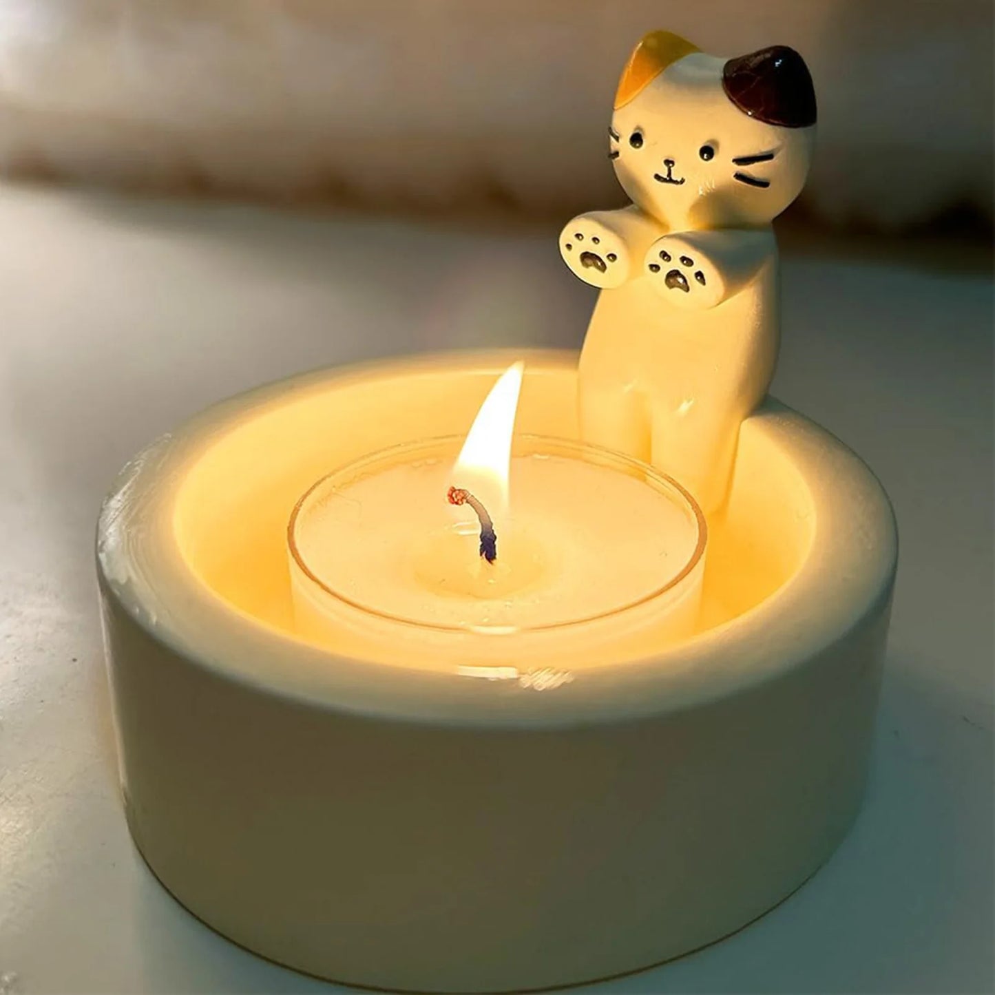 Aromatherapy Cute Kitten Candle Holder