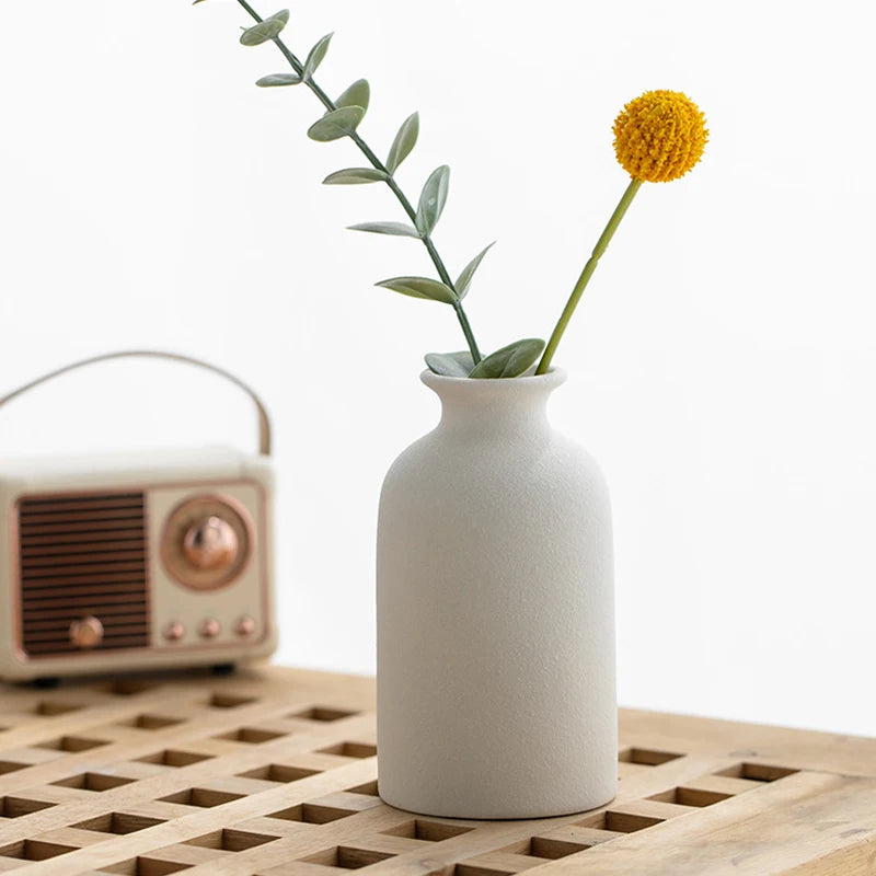 White Mini Ceramic Vase