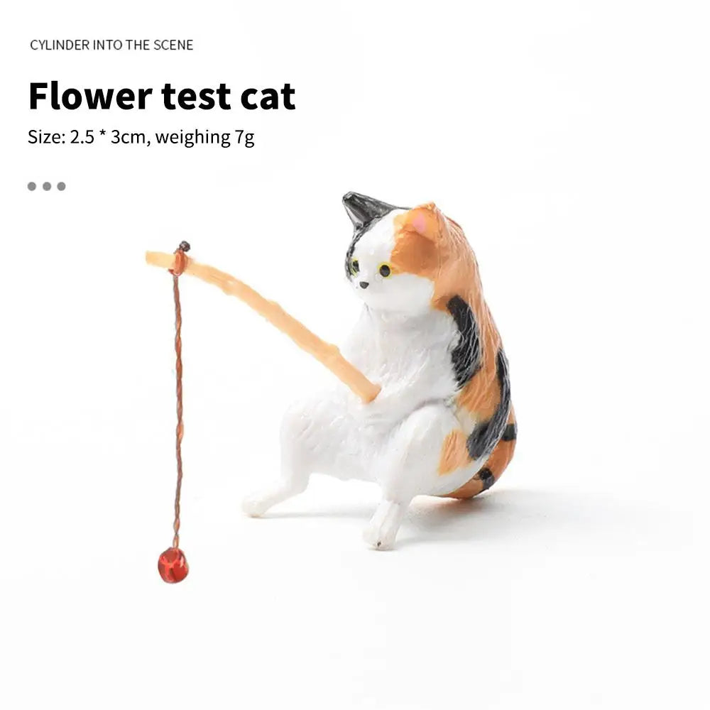 Cute Cats Fishing Figurine