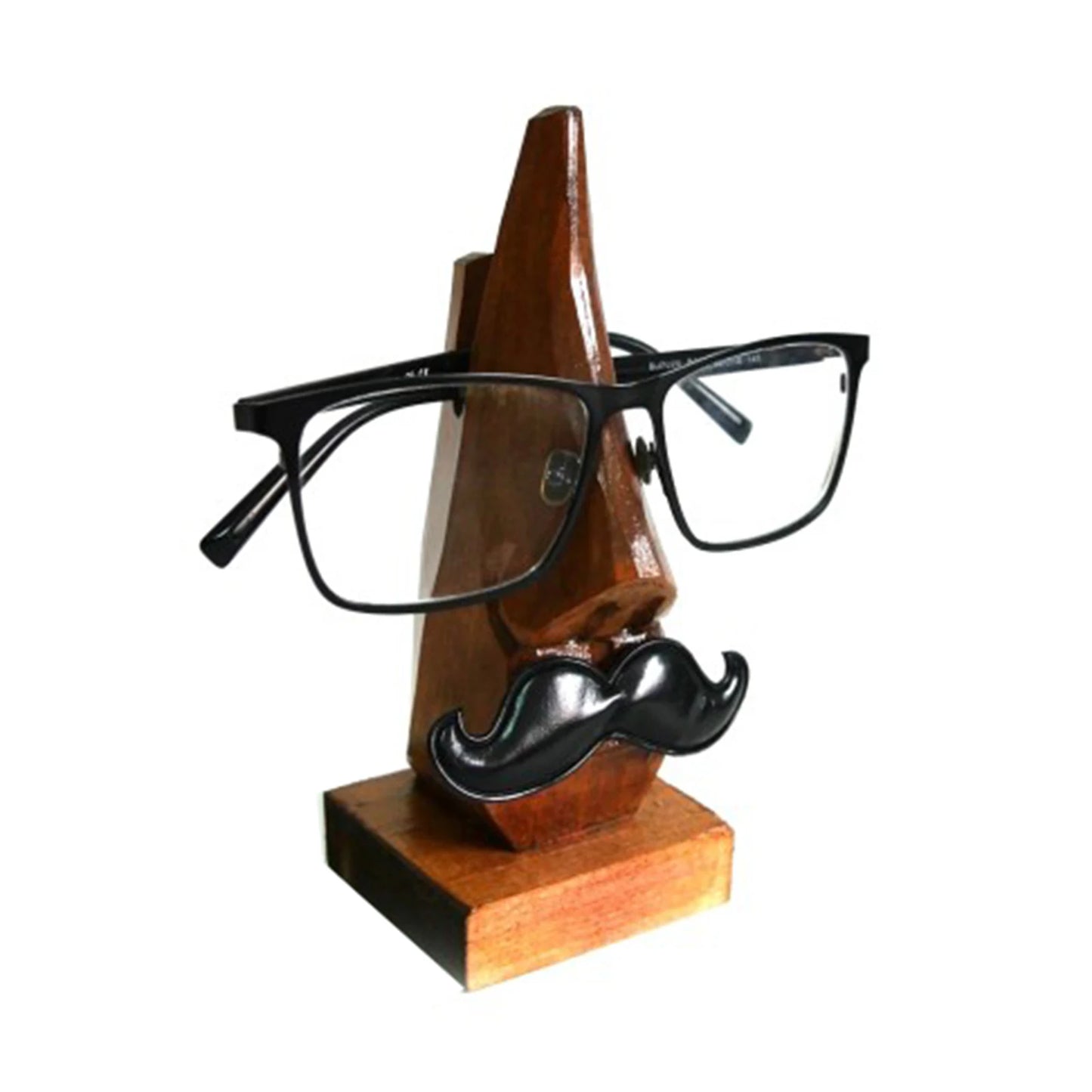 Wooden Nose Shaped Eyeglass Display Stand for Glasses