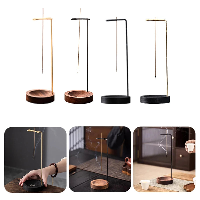 Wooden Upside-Down Incense Holder