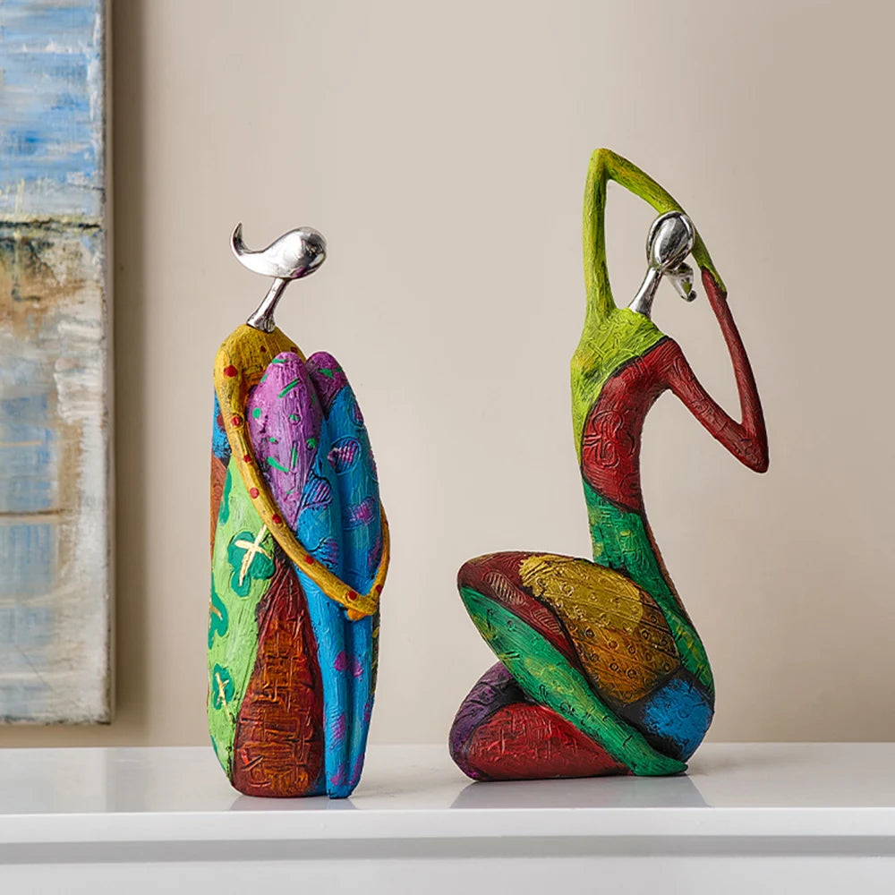 Feminine Abstract Home Decoration Figure Sculpture