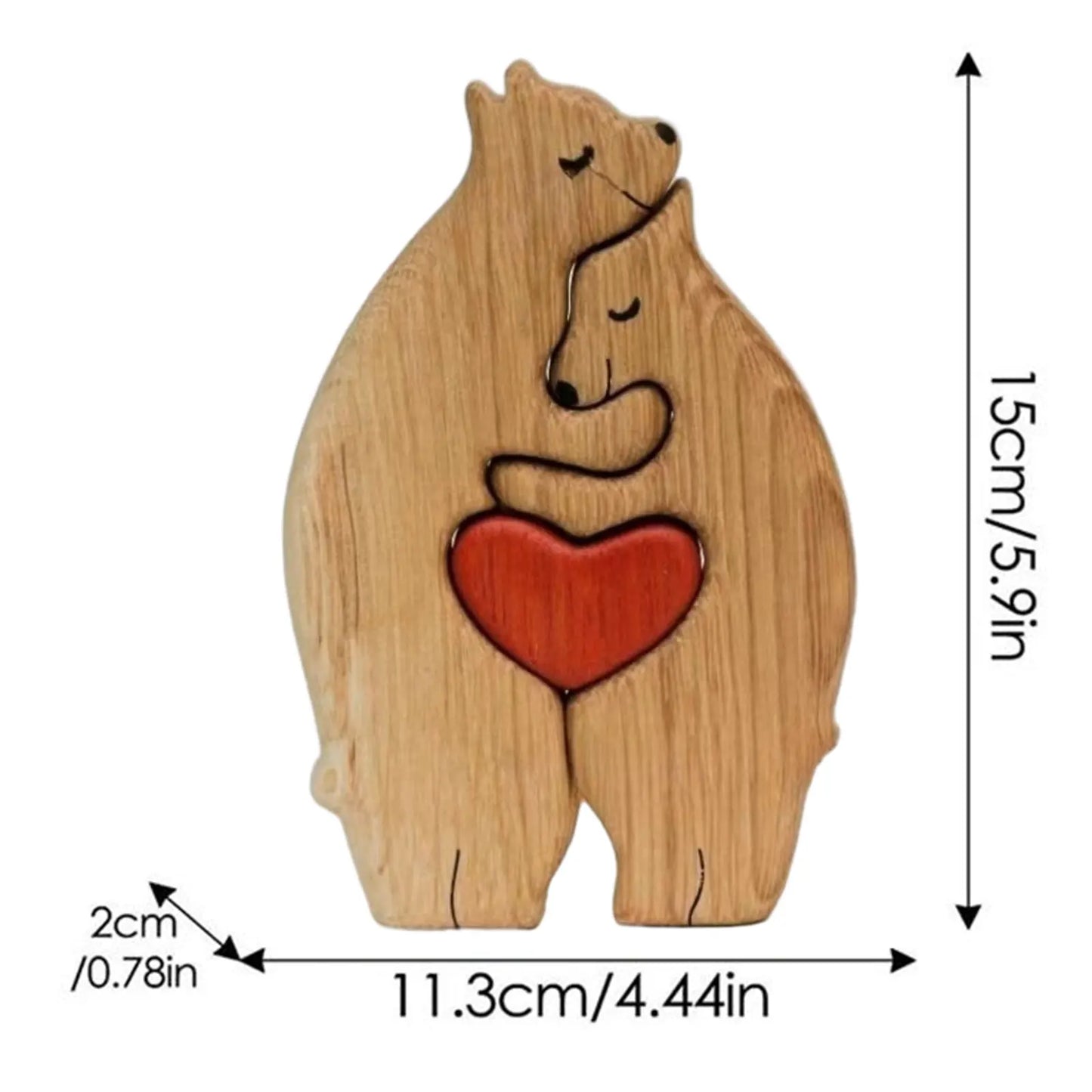 Cute Wooden Bear Family Puzzle for Home Decor and Gifts