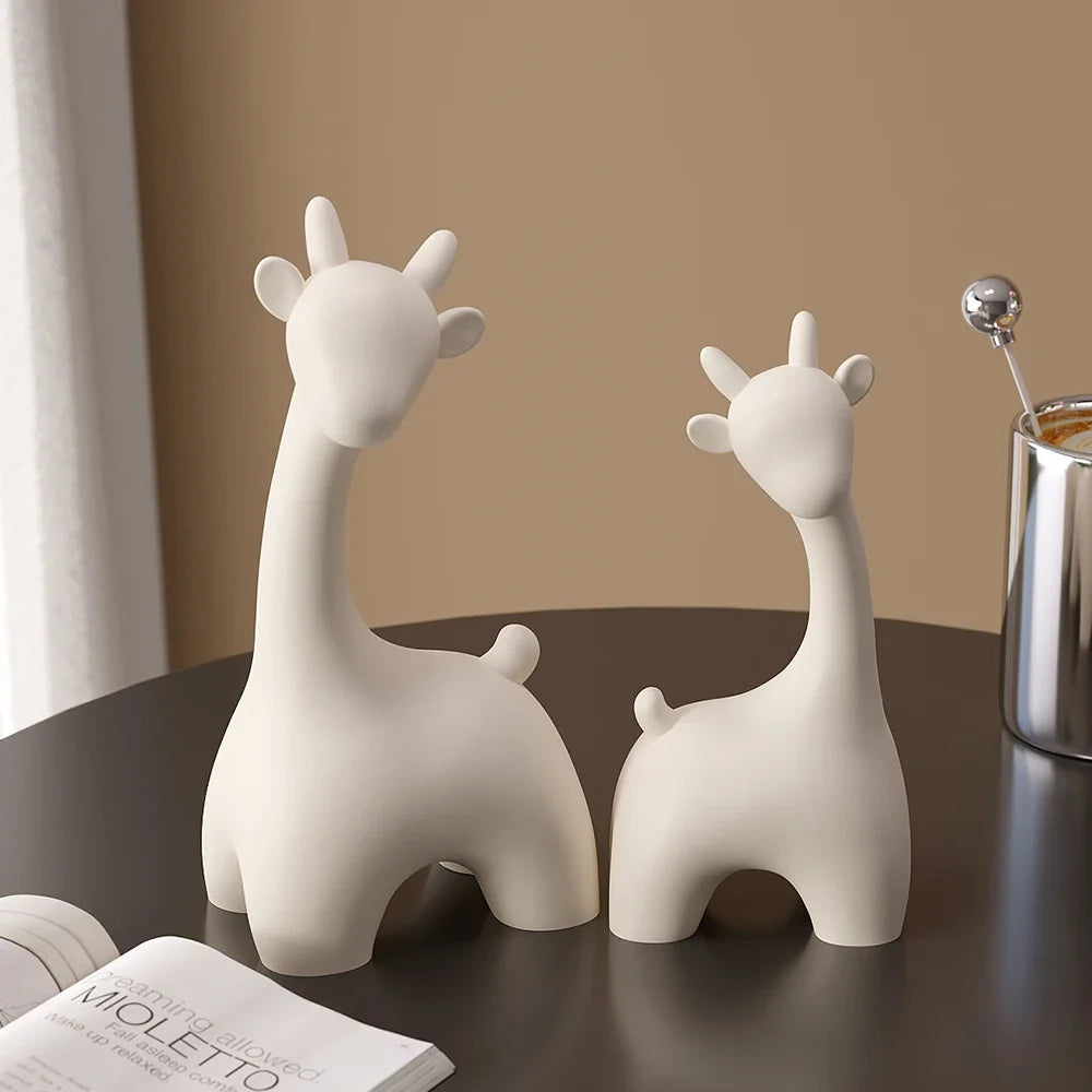 Charming Modern Resin Deer Figurine