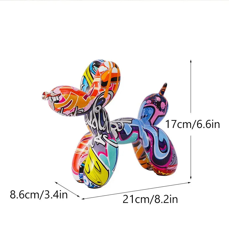 Resin Graffiti Balloon Dog Pop Art Home Decor