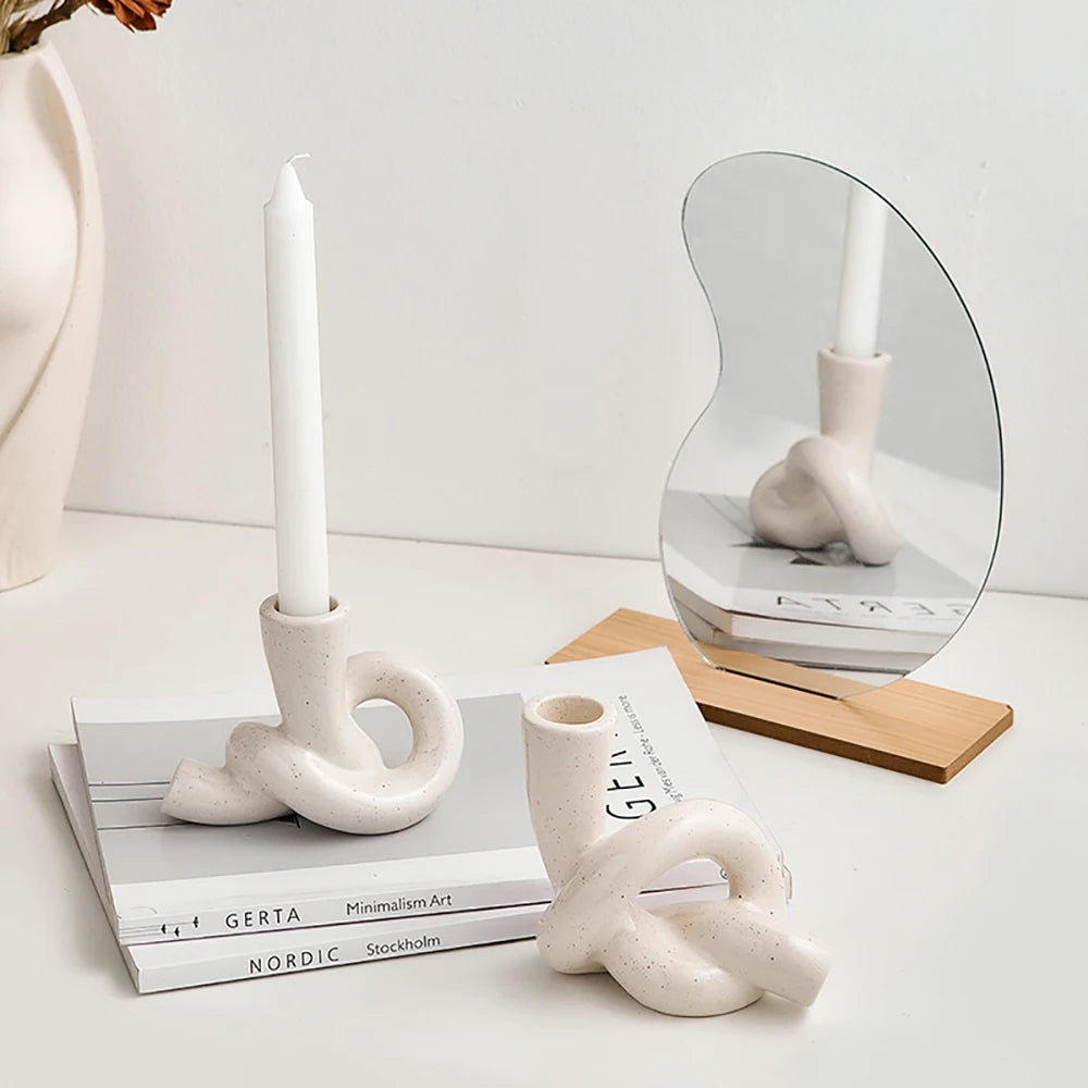 Ceramic Knot Shape Candlestick