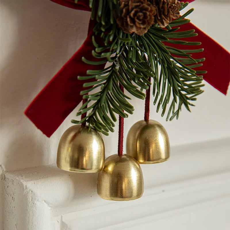 Christmas Tree Bell and Bow Ornament