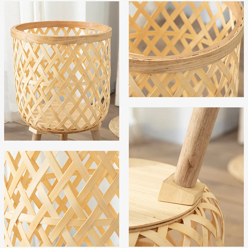 Handmade Bamboo Woven Flower Pot Stand