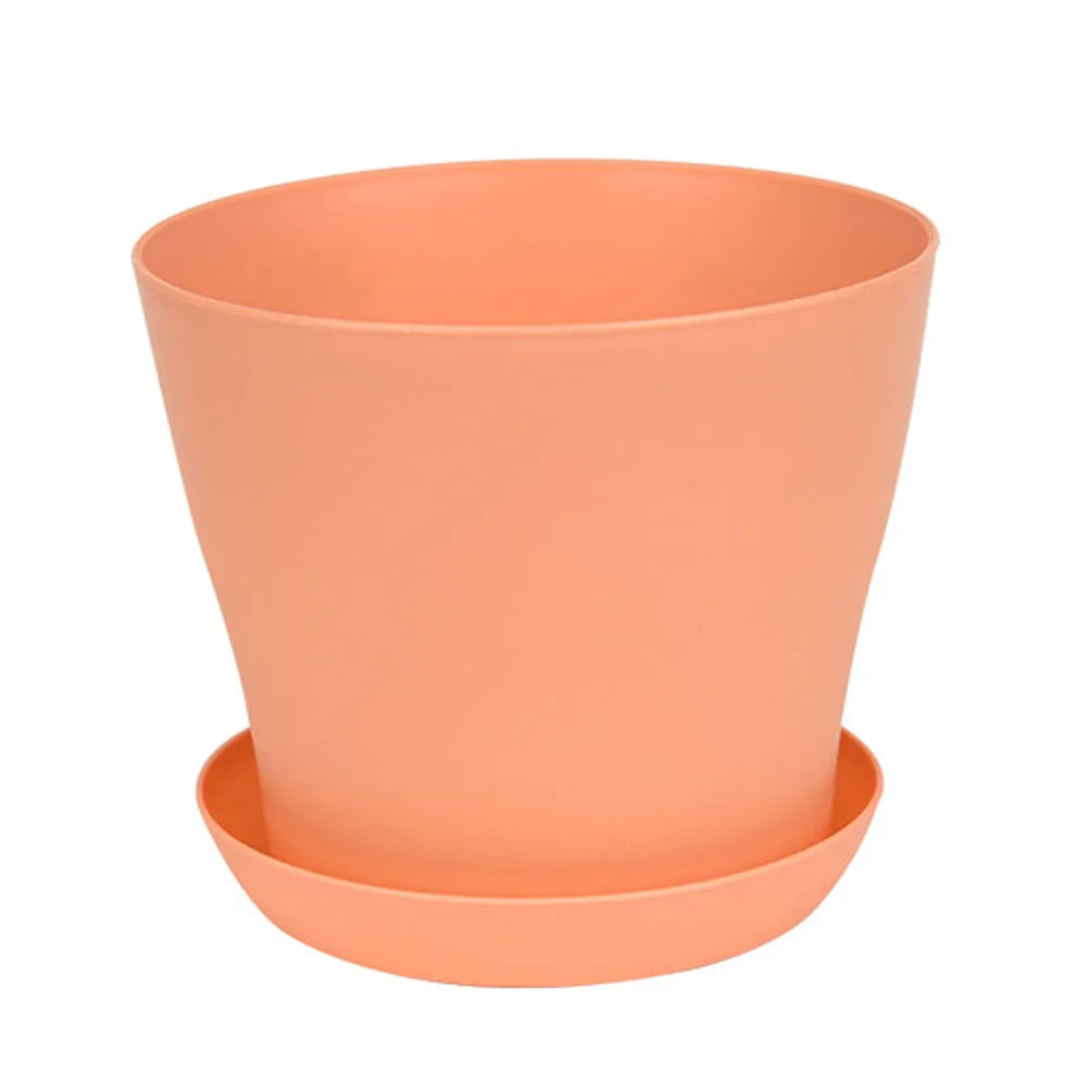 Resin Flower Pot with Tray