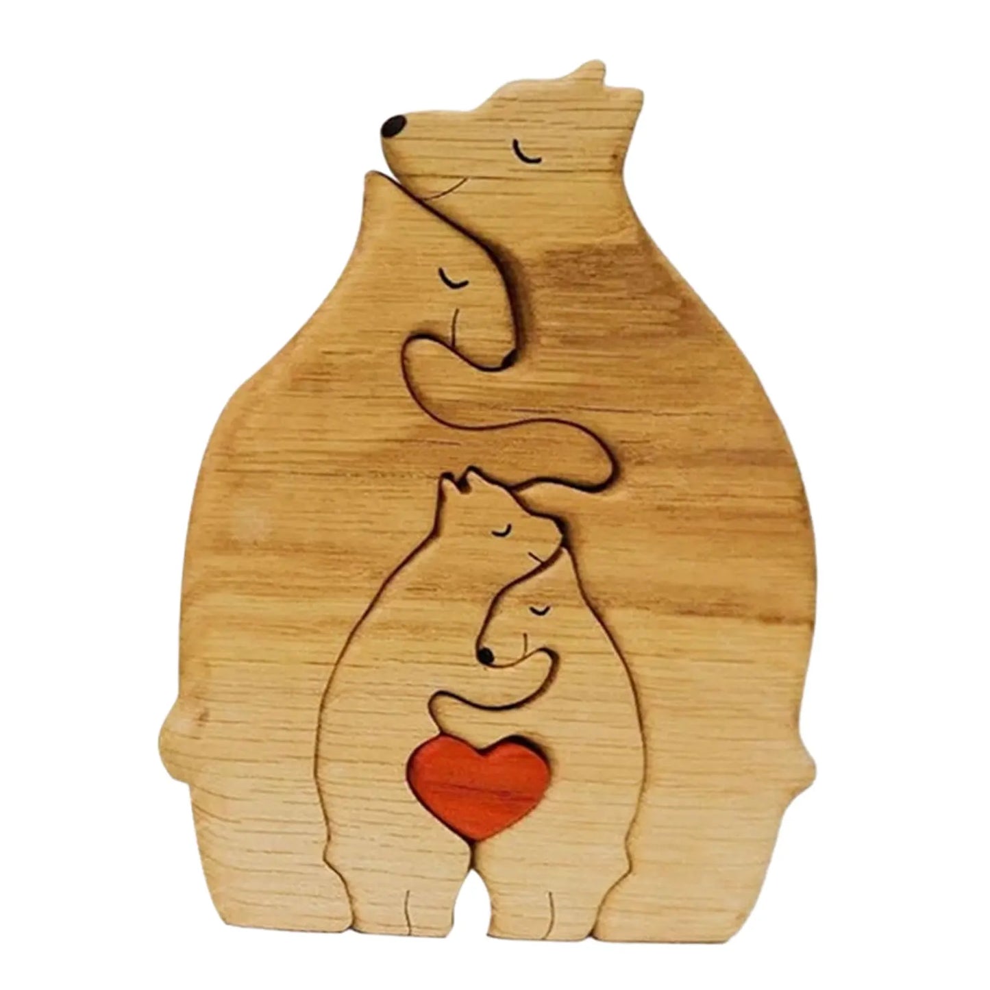 Cute Wooden Bear Family Puzzle for Home Decor and Gifts