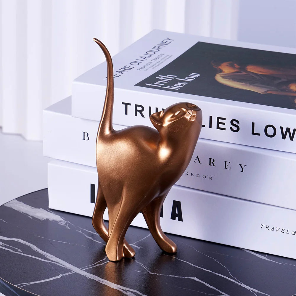 Golden Couples Cat Figurine