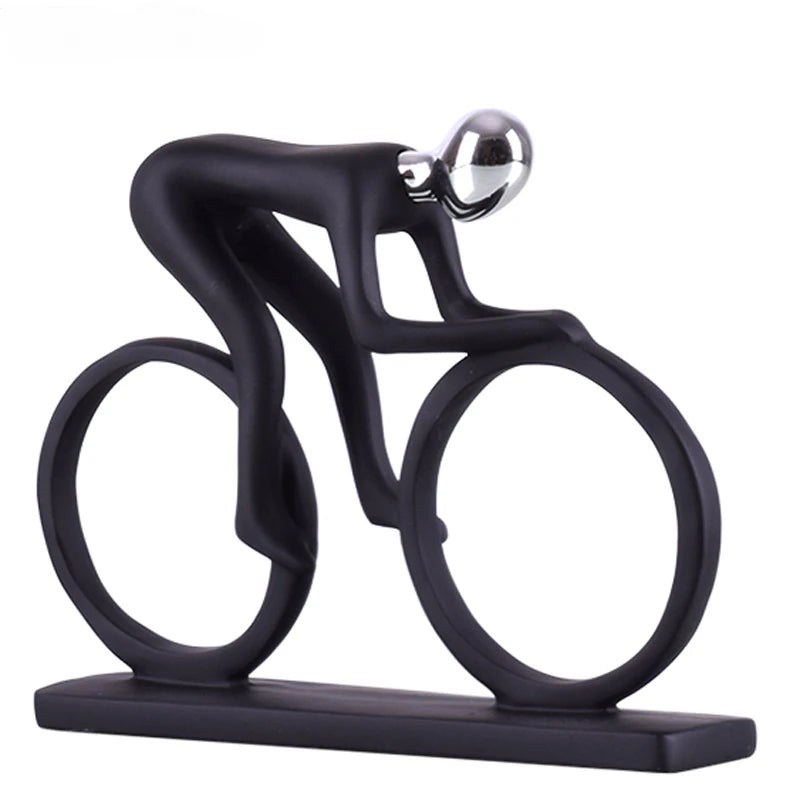 Abstract Resin Cyclist Figurine