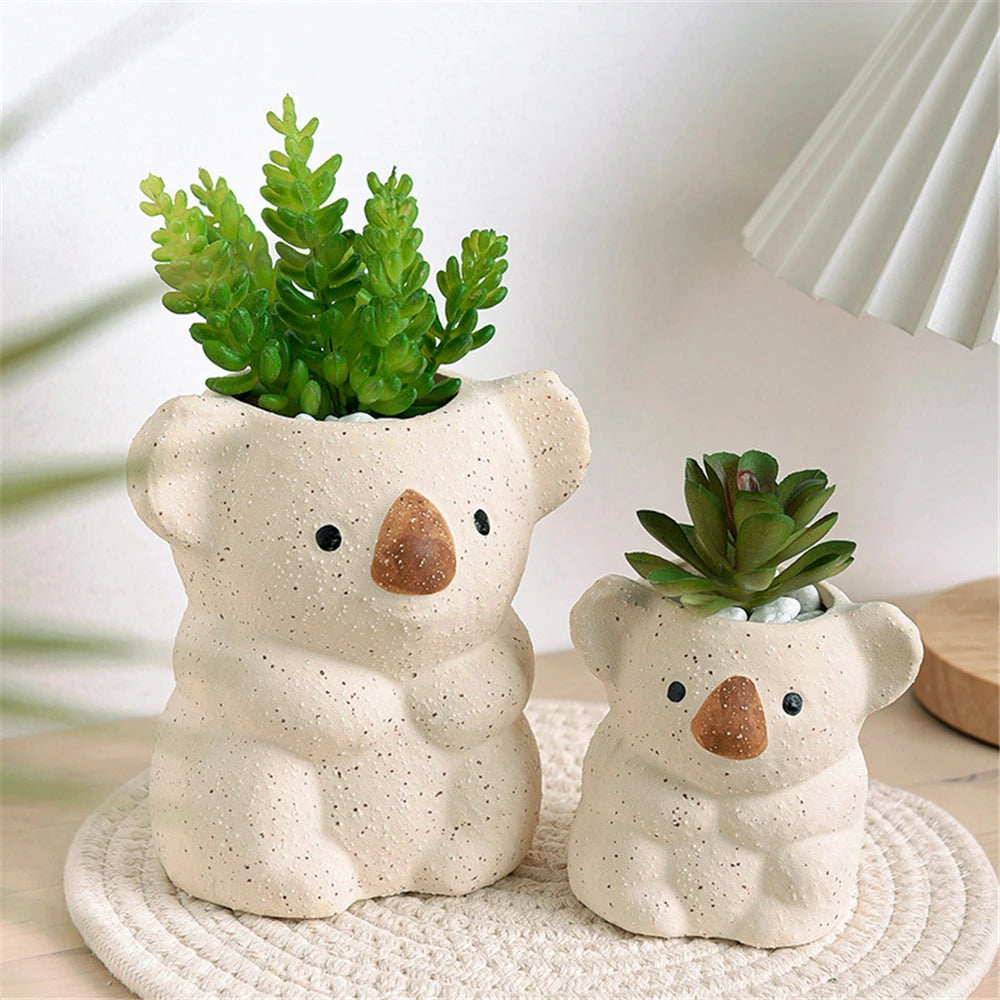 Cute Koala Ceramic Flower Pot