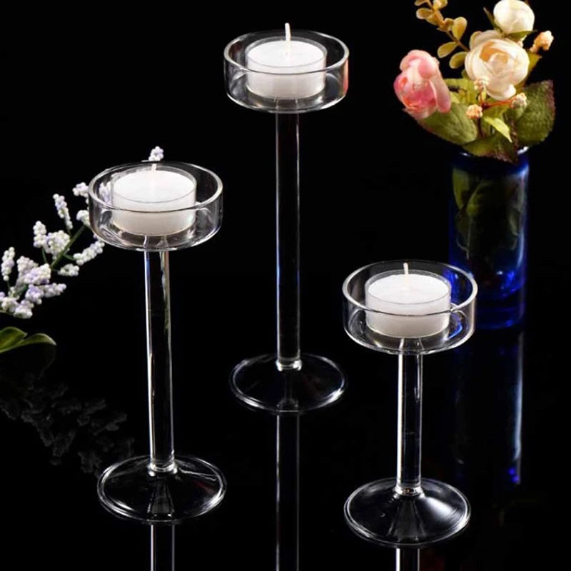 Stemmed Crystal Tealight Candle Holder