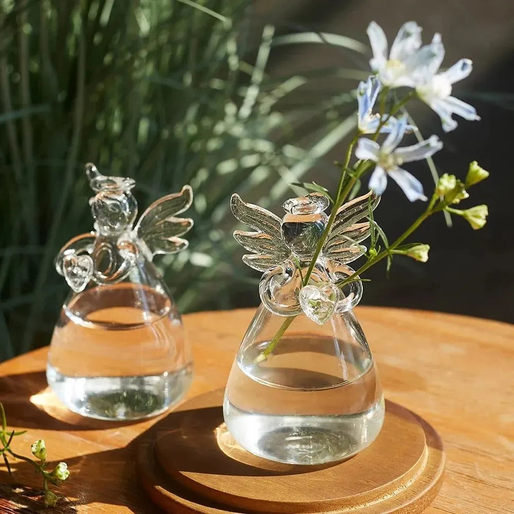 Transparent Angel Hydroponic Vase